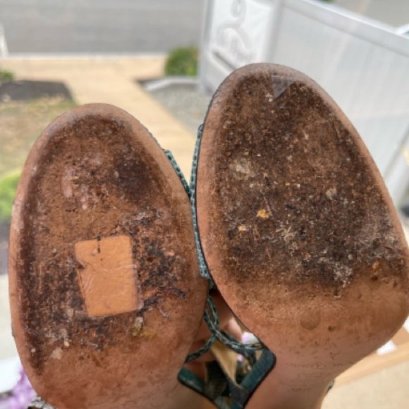 Jimmy Choo Lizard Open Toe Sz 39.5 Shoe - Picture 9 of 9